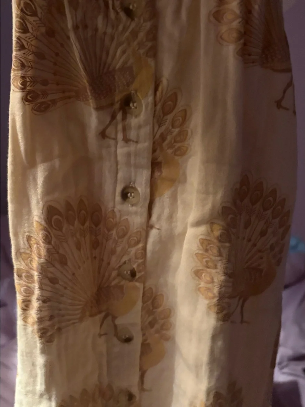Kate Quinn size 4t gauze sleeveless pocket tunic dress peacocks